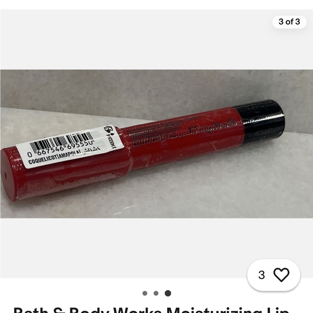 New Sealed Bath & Body Works POPPY Red Moisture Lip Crayon Pencil - Picture 3 of 4